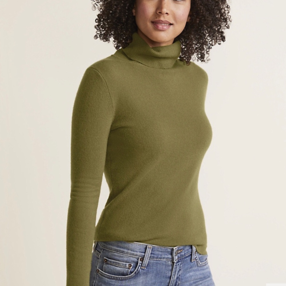 Garnet Hill Cashmere Turtleneck Sweater XL
